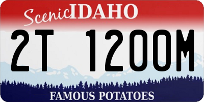 ID license plate 2T1200M