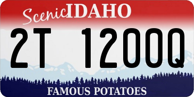 ID license plate 2T1200Q