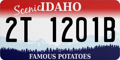 ID license plate 2T1201B