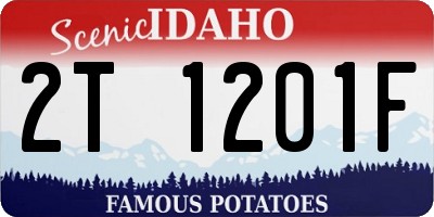ID license plate 2T1201F