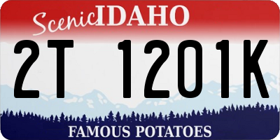 ID license plate 2T1201K