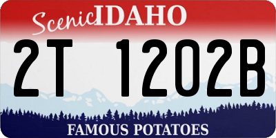 ID license plate 2T1202B