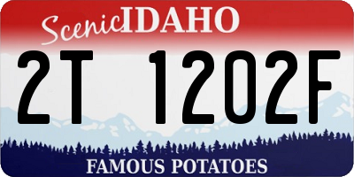 ID license plate 2T1202F
