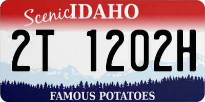 ID license plate 2T1202H