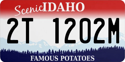 ID license plate 2T1202M