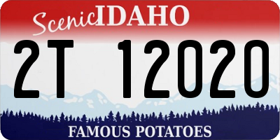 ID license plate 2T1202O