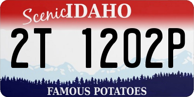 ID license plate 2T1202P
