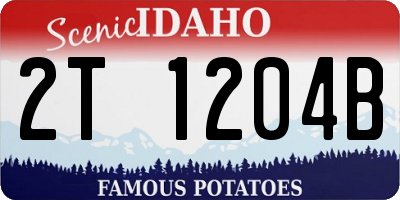 ID license plate 2T1204B