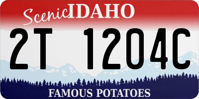 ID license plate 2T1204C