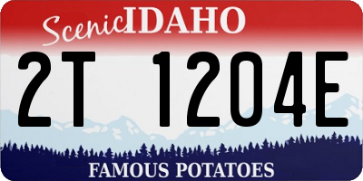 ID license plate 2T1204E