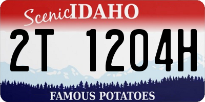 ID license plate 2T1204H