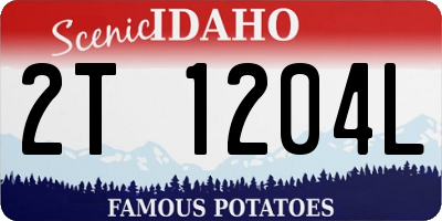 ID license plate 2T1204L