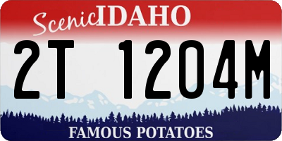 ID license plate 2T1204M