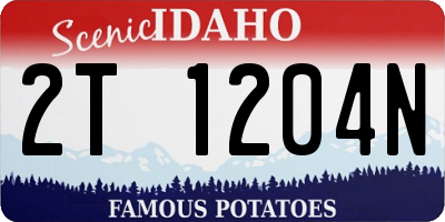 ID license plate 2T1204N