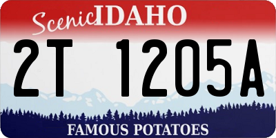 ID license plate 2T1205A