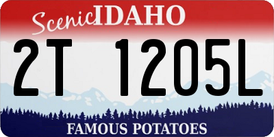 ID license plate 2T1205L