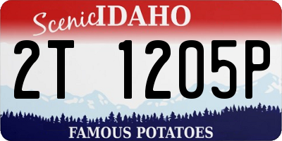 ID license plate 2T1205P