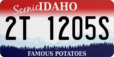 ID license plate 2T1205S