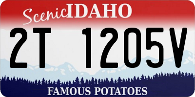 ID license plate 2T1205V