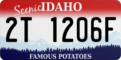ID license plate 2T1206F
