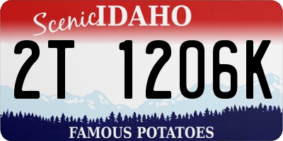 ID license plate 2T1206K