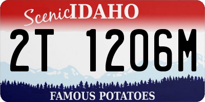 ID license plate 2T1206M