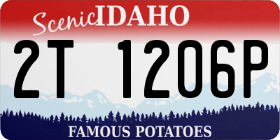 ID license plate 2T1206P