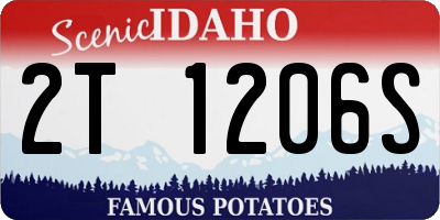 ID license plate 2T1206S