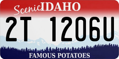 ID license plate 2T1206U