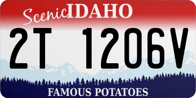ID license plate 2T1206V