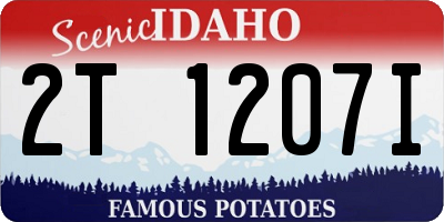 ID license plate 2T1207I