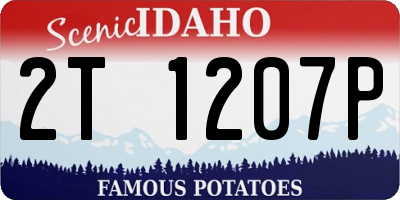 ID license plate 2T1207P