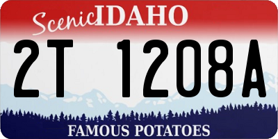 ID license plate 2T1208A