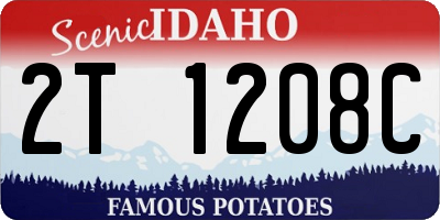 ID license plate 2T1208C