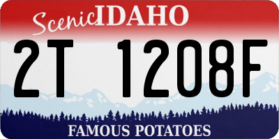 ID license plate 2T1208F