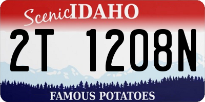 ID license plate 2T1208N