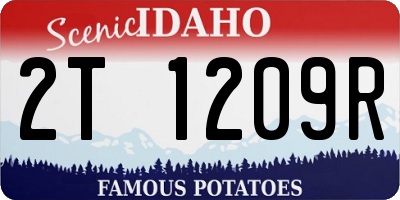 ID license plate 2T1209R