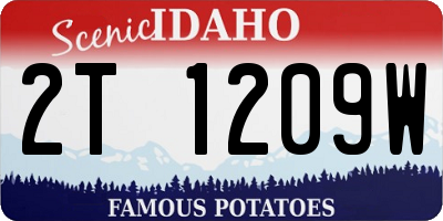 ID license plate 2T1209W