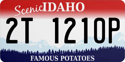 ID license plate 2T1210P