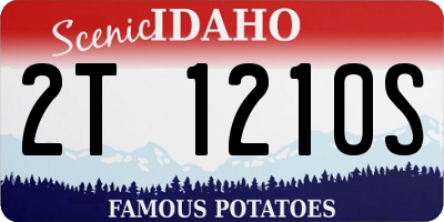 ID license plate 2T1210S