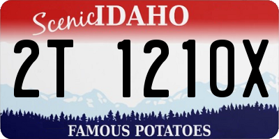 ID license plate 2T1210X