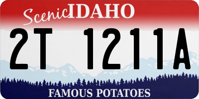 ID license plate 2T1211A