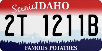 ID license plate 2T1211B