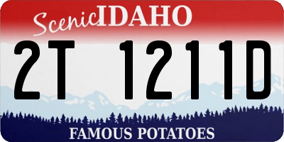 ID license plate 2T1211D