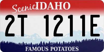 ID license plate 2T1211E
