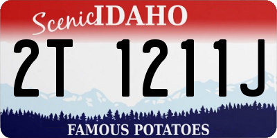 ID license plate 2T1211J