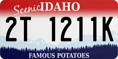 ID license plate 2T1211K