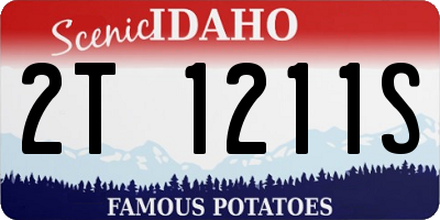 ID license plate 2T1211S