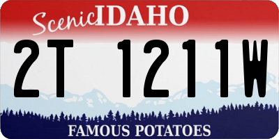 ID license plate 2T1211W