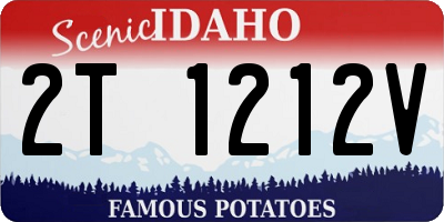 ID license plate 2T1212V